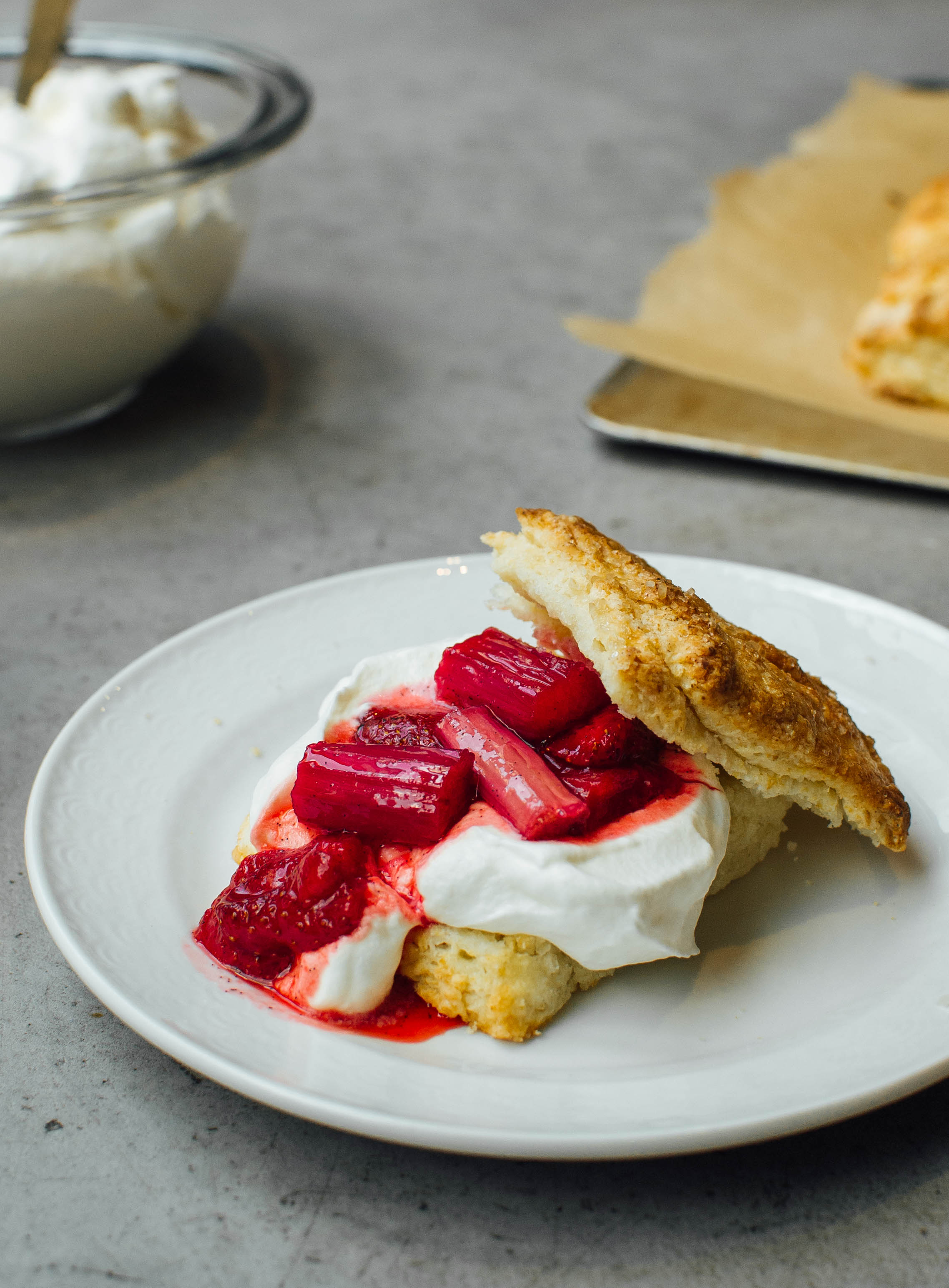 Roasted Strawberry Rhubarb Shortcakes – Crumbs & Nibbles